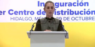 Claudia Sheinbaum inaugura el primer centro de distribución robótico de Mercado Libre en Hidalgo como parte del Plan México